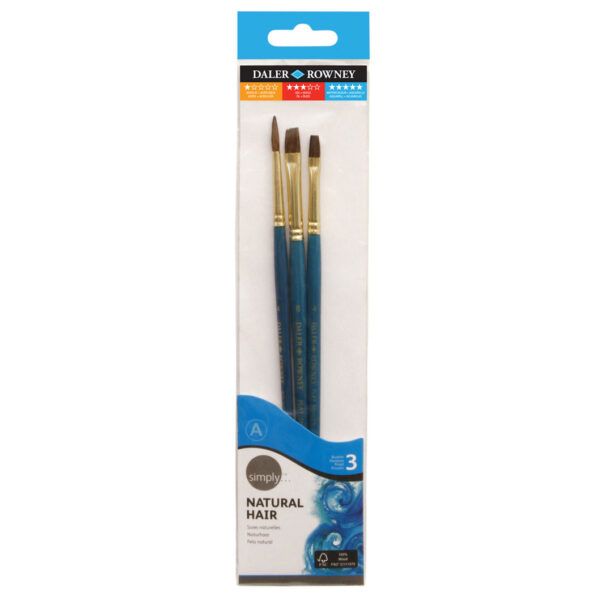 Set de 3 pinceaux en soies naturelles