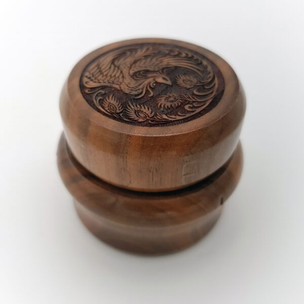 Grande encrier en bois de noyer