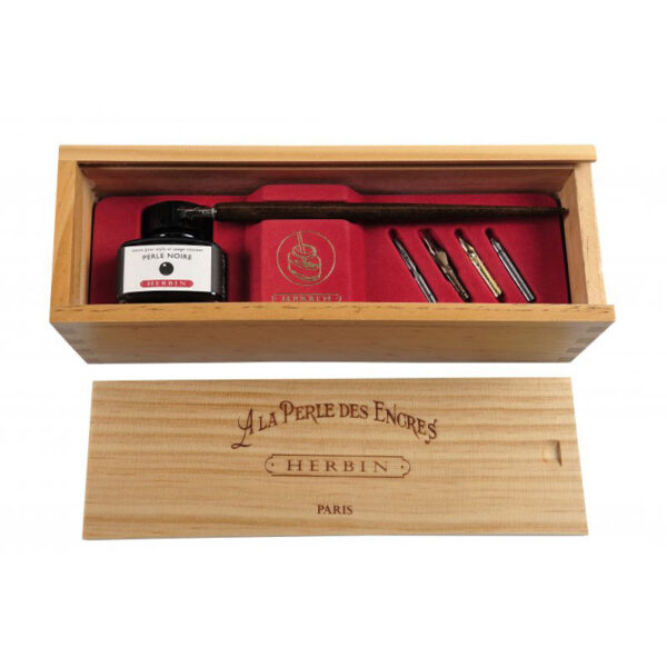 Coffret calligraphie cadeau Herbin " La perle noire "