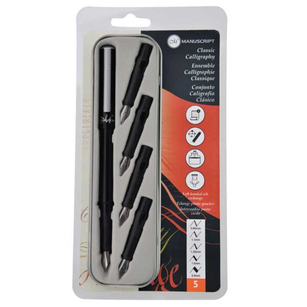 Kit stylo plume Manuscript avec le guide de calligraphie